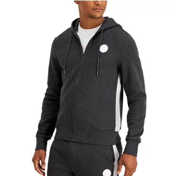 Michael Kors Men's Classic-Fit Taped BLACK Hoodie S - Picture 5 of 6